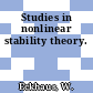 Studies in nonlinear stability theory.