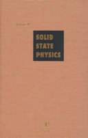 Solid state physics. 49 : advances in research and applications.