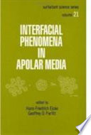 Interfacial phenomena in apolar media /