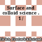Surface and colloid science . 1 /