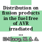 Distribution on fission products in the fuel free of AVR irradiated fuel elements /