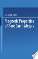 Magnetic Properties of Rare Earth Metals [E-Book] /