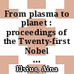 From plasma to planet : proceedings of the Twenty-first Nobel Symposium : held September 6-10, 1971, at Saltsjöbaden, near Stockholm, Sweden /