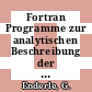 Fortran Programme zur analytischen Beschreibung der Anlaufstroemung in eindimensionalen Geometrien.