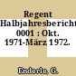 Regent Halbjahresbericht. 0001 : Okt. 1971-März 1972.