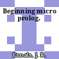 Beginning micro prolog.