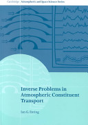 Inverse problems in atmospheric constituent transport /