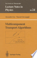 Multicomponent Transport Algorithms [E-Book] /