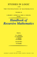 Handbook of recursive mathematics [E-Book] /