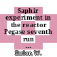 Saphir experiment in the reactor Pegase seventh run - Saphir 9 : quarterly report 4th quarter 1974 [E-Book] /