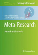 Meta-Research [E-Book] : Methods and Protocols  /