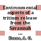 Environmental aspects of a tritium release from the Savannah River plant on march 23, 1984 : [E-Book]