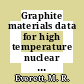 Graphite materials data for high temperature nuclear reactors [E-Book]