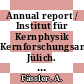 Annual report / Institut für Kernphysik Kernforschungsanlage Jülich. 1975 /