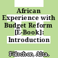African Experience with Budget Reform [E-Book]: Introduction /