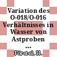 Variation des O-018/O-016 Verhältnisses in Wasser von Astproben [E-Book] /