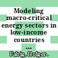 Modeling macro-critical energy sectors in low-income countries : a general framework and an application to Côte d'Ivoire [E-Book] /