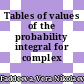 Tables of values of the probability integral for complex argument.