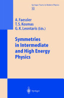 Symmetries in intermediate and high energy physics [E-Book] /