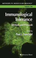 Immunological tolerence : methods and protocols /