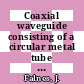 Coaxial waveguide consisting of a circular metal tube surrounding a coaxial unidirectionally conducting sheet.