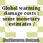 Global warming damage costs : some monetary estimates /
