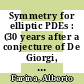 Symmetry for elliptic PDEs : (30 years after a conjecture of De Giorgi, and related problems) : May 25-29, 2009, IndAm School, Rome, Italy [E-Book] /