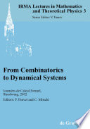 From Combinatorics to Dynamical Systems [E-Book] : Journées de Calcul Formel, Strasbourg, March 22-23, 2002.