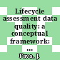 Lifecycle assessment data quality: a conceptual framework: workshop report : Pellston workshop 0014 : Wintergreen, VA, 04.10.92-09.10.92.