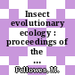 Insect evolutionary ecology : proceedings of the Royal Entomological Society's 22nd Symposium [E-Book] /