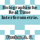 Holographische Real Time Interferometrie.
