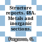 Structure reports. 48A. Metals and inorganic sections.