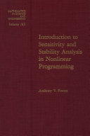 Introduction to sensitivity and stability analysis in nonlinear programming.