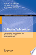 Software Technologies [E-Book] : 15th International Conference, ICSOFT 2020, Online Event, July 7-9, 2020, Revised Selected Papers /