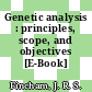 Genetic analysis : principles, scope, and objectives [E-Book] /
