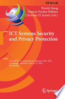 ICT Systems Security and Privacy Protection [E-Book] : 37th IFIP TC 11 International Conference, SEC 2022, Copenhagen, Denmark, June 13-15, 2022, Proceedings /