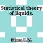 Statistical theory of liquids.