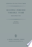 Multiple Periodic Variable Stars [E-Book] : Proceedings of the International Astronomical Union Colloquium No. 29, Held at Budapest, Hungary 1–5 September 1975 /