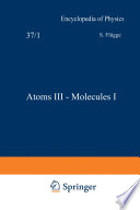 Atoms III — Molecules I / Atome III — Moleküle I [E-Book] /