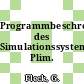 Programmbeschreibung des Simulationssystems Plim.