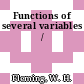 Functions of several variables /