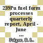 239Pu fuel form processes quarterly report, April - June 1981 : [E-Book]
