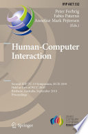 Human-Computer Interaction [E-Book] : Second IFIP TC 13 Symposium, HCIS 2010, Held as Part of WCC 2010, Brisbane, Australia, September 20-23, 2010. Proceedings /