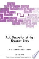 Acid Deposition at High Elevation Sites [E-Book] /