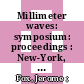 Millimeter waves: symposium: proceedings : New-York, NY, 31.03.59-02.04.59 /