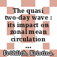 The quasi two-day wave : its impact on zonal mean circulation and wave-wave interactions in the middle atmosphere /