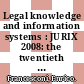 Legal knowledge and information systems : JURIX 2008: the twentieth  first annual conference [E-Book] /