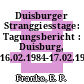 Duisburger Stranggiesstage: Tagungsbericht : Duisburg, 16.02.1984-17.02.1984.