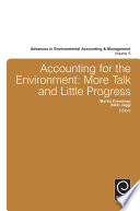 Accounting for the environment : more talk and little progress [E-Book] /