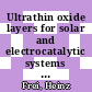 Ultrathin oxide layers for solar and electrocatalytic systems [E-Book] /